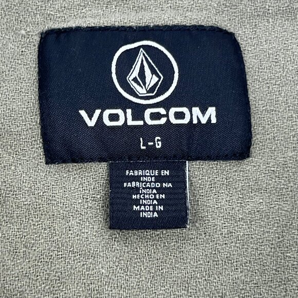 Volcom Green Short Sleeve Button-Up Shirt | Size L - Picture 5 of 6